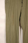 Real 1940s US Army HBT OD Utility Pants, used, large size.