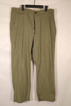 Real 1940s US Army HBT OD Utility Pants, used, large size.