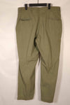 Real 1940s US Army HBT OD Utility Pants, used, large size.