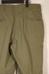 Real 1940s US Army HBT OD Utility Pants, used, large size.