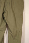 Real 1940s US Army HBT OD Utility Pants, used, large size.