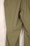 Real 1940s US Army HBT OD Utility Pants, used, large size.