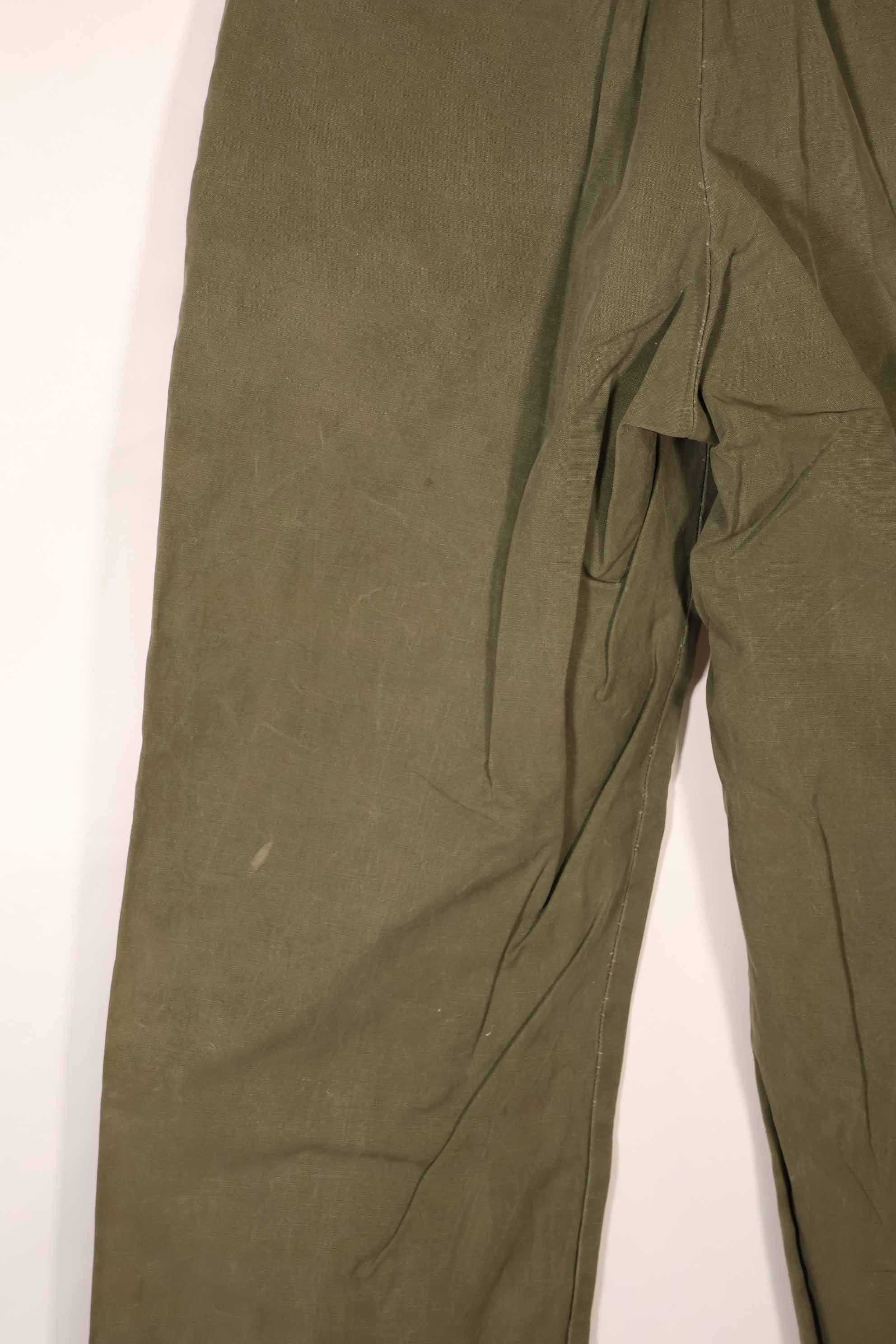 Real 1940s U.S. Army M45 cotton field pants, used.