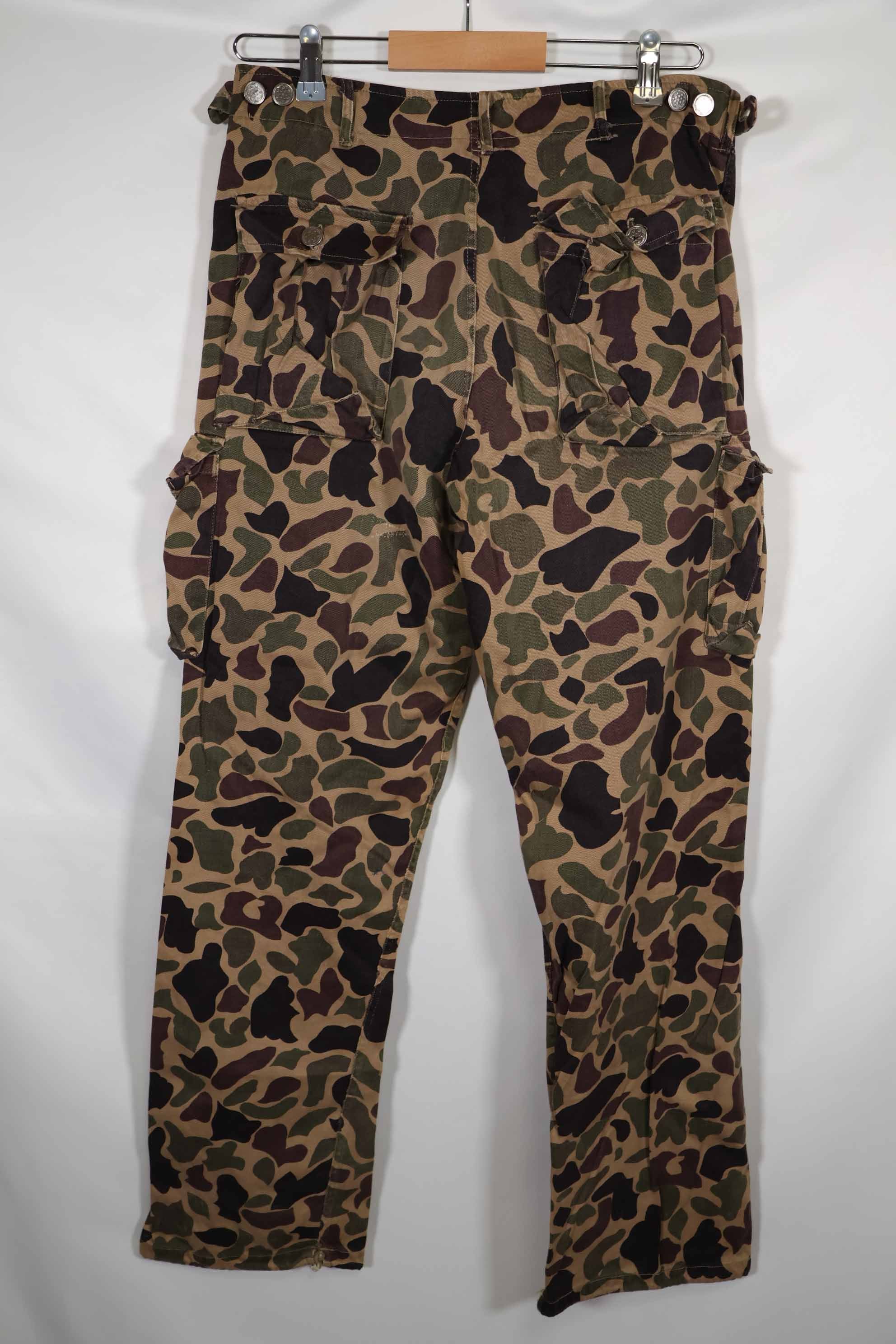 CIDG 13 Star Button Beogum Camouflage Pants Local Made Frogskin Camouflage Used