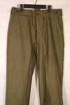 Real late 1940s - early 1950s M45 OD cotton field pants, used, good condition.