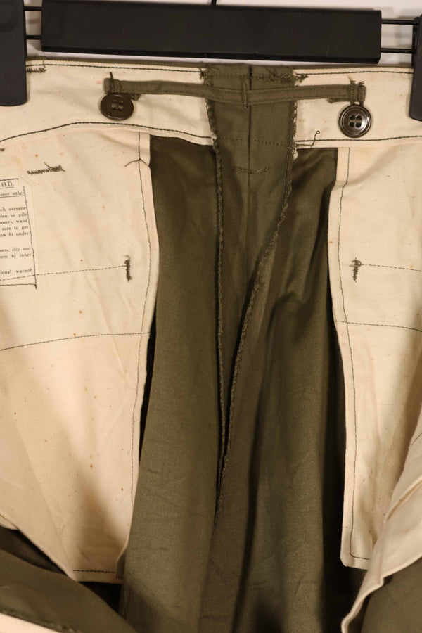 Real late 1940s - early 1950s M45 OD cotton field pants, used, good condition.