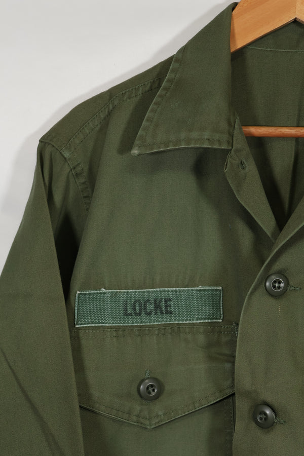 1960's Lot OG-107 Utility Shirt LOCKE Ex-SF Troop Released Used No-Iron Shirt A