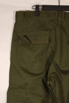 Real late 1940s-early 1950s U.S. Navy cotton pants, zipper fly, used.