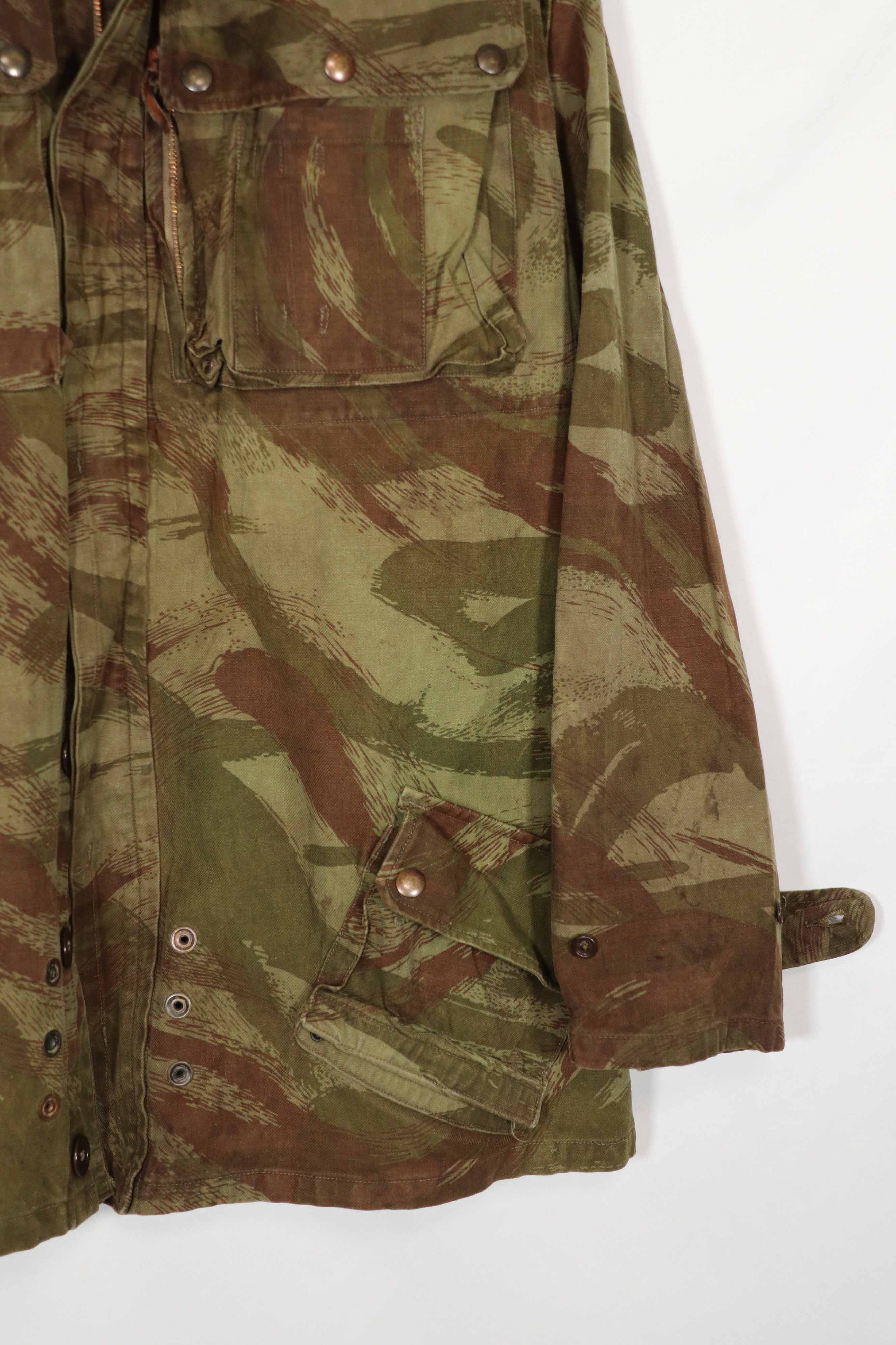 Real Indochina War Lizard Camouflage TAP 47/53 Camouflage Jacket, used, faded.