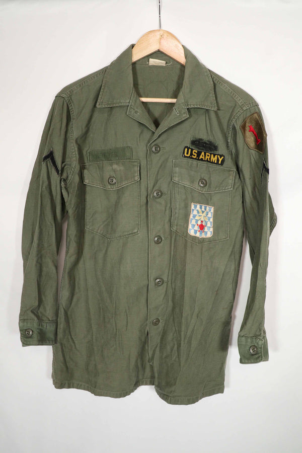 Real OG-107 Utility Shirt 16th Infantry Regiment, 1st Infantry Division Rare Used Item