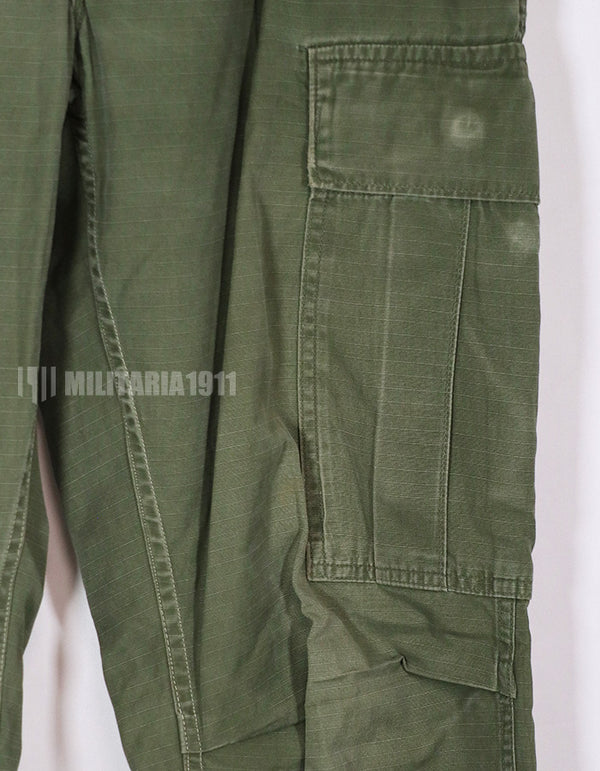 Real 1969 4th Model Jungle Fatigue S-R Pants, worn.