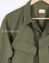 Real 1968 4th Model Jungle Fatigue Jacket, stained, patch included.