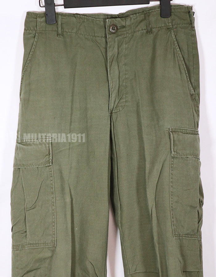 Real 1968 4th Model Jungle Fatigue pants, S-L, used, faded.