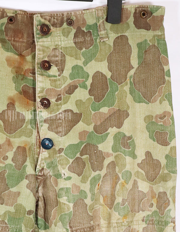 Real 1940s US Marine Corps Frog Skin Camouflage P44 Reversible Pants Used