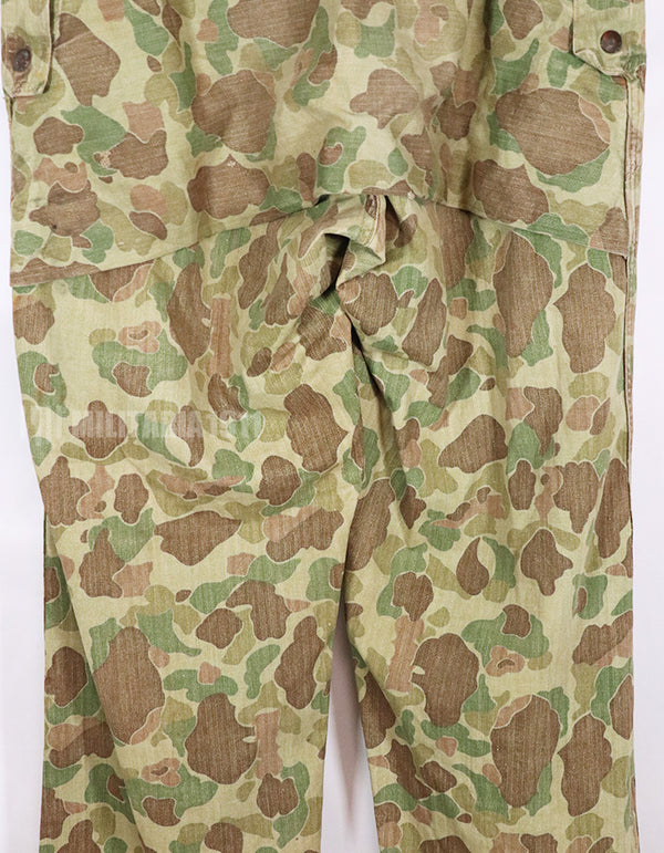 Real 1940s US Marine Corps Frog Skin Camouflage P44 Reversible Pants Used