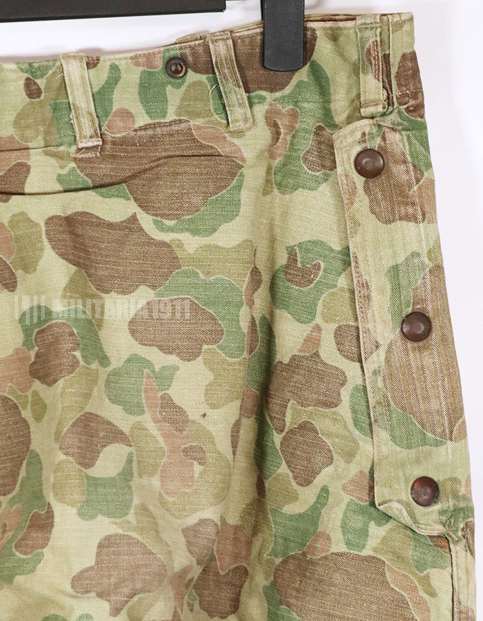 Real 1940s US Marine Corps Frog Skin Camouflage P44 Reversible Pants Used