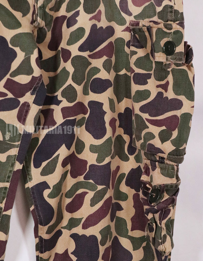 Real CIDG BEOGUM camouflage pants, size tag unidentifiable, used.