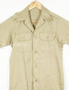 Real 1970 U.S. Army summer shirt, Khaki unused, stained.