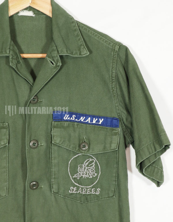 Real 1967 OG-107 Utility Shirt, US Navy, used.