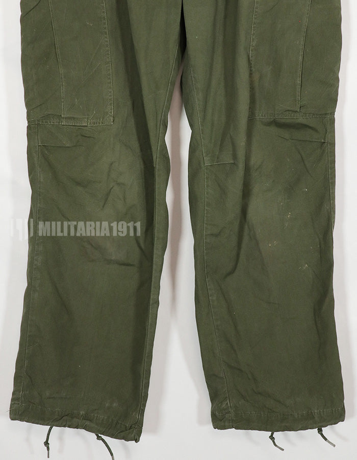 Real Poplin Jungle Fatigue pants, S-S, faded, used.