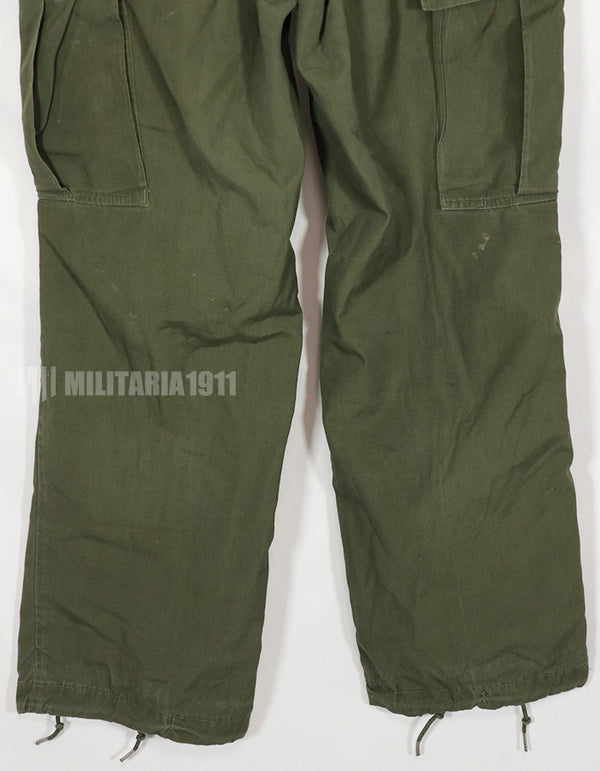 Real Poplin Jungle Fatigue pants, S-S, faded, used.