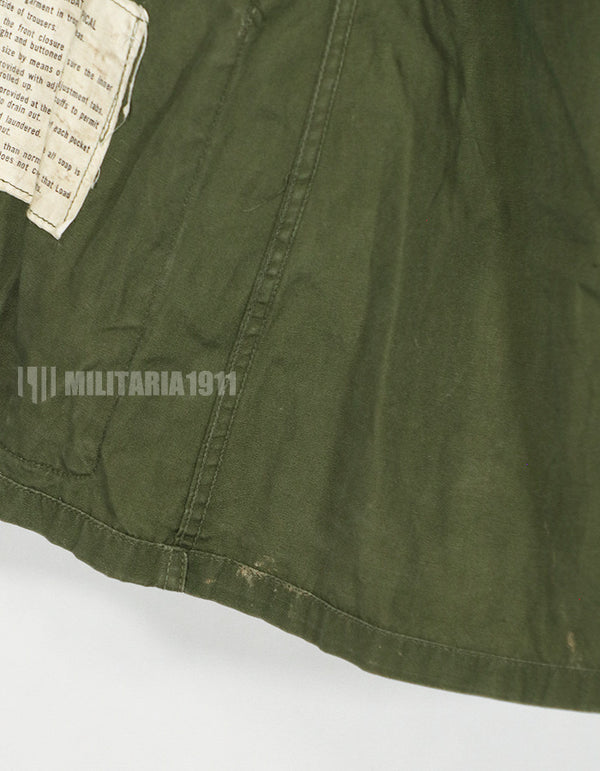 Real 2nd Model Jungle Fatigue Jacket, S-S, with patch attached afterwards, used.