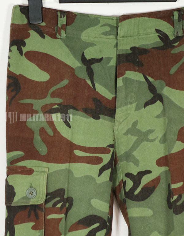 Real South Vietnam Rangers Pastel Leaf Camouflage Top and Bottom Set, Used