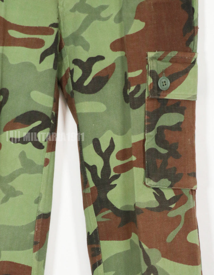 Real South Vietnam Rangers Pastel Leaf Camouflage Top and Bottom Set, Used