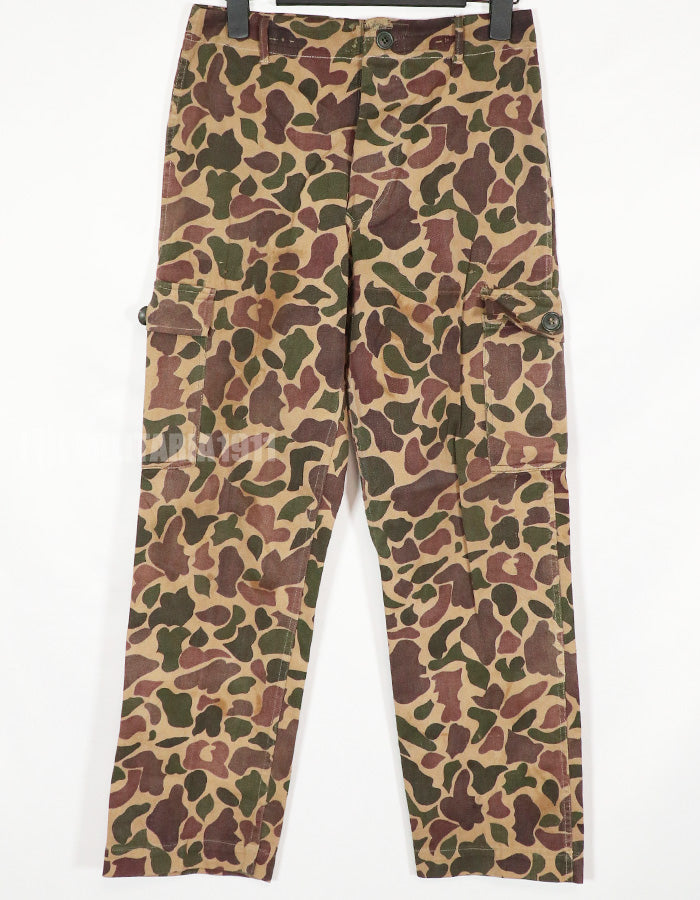 Real CIDG Beogum camouflage locally made duck hunter pants, used.