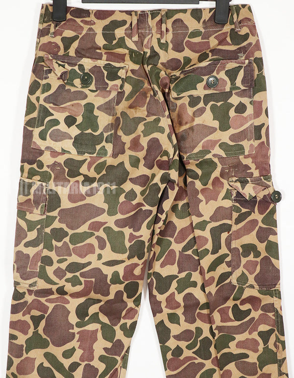 Real CIDG Beogum camouflage locally made duck hunter pants, used.