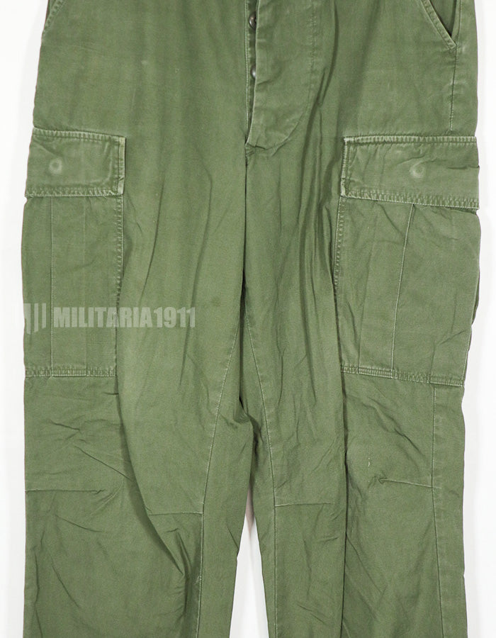 Real 1967 Poplin Jungle Fatigue pants, used, good condition.