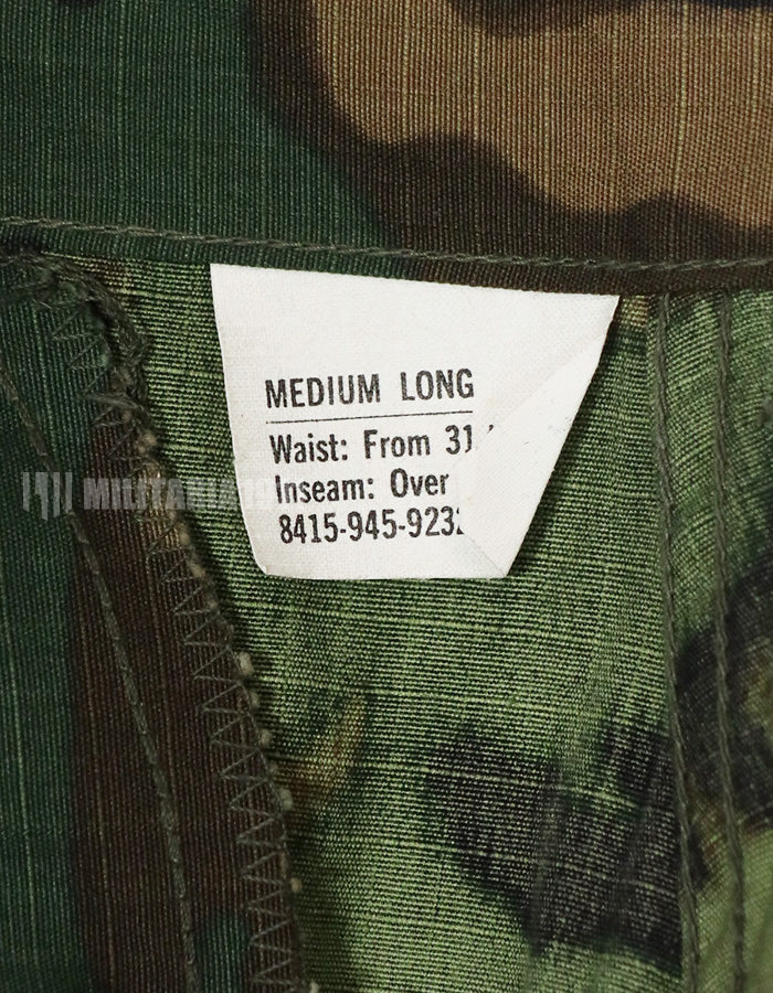 Real 1970 deadstock ripstop ERDL Fatigue pants, brown leaf.