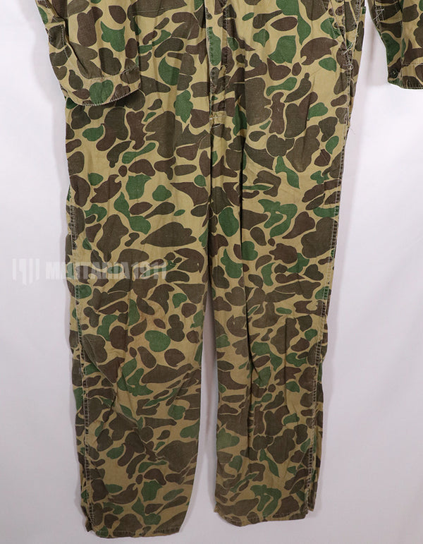 Civilian American Vintage Frogskin Camouflage Coveralls, Used.