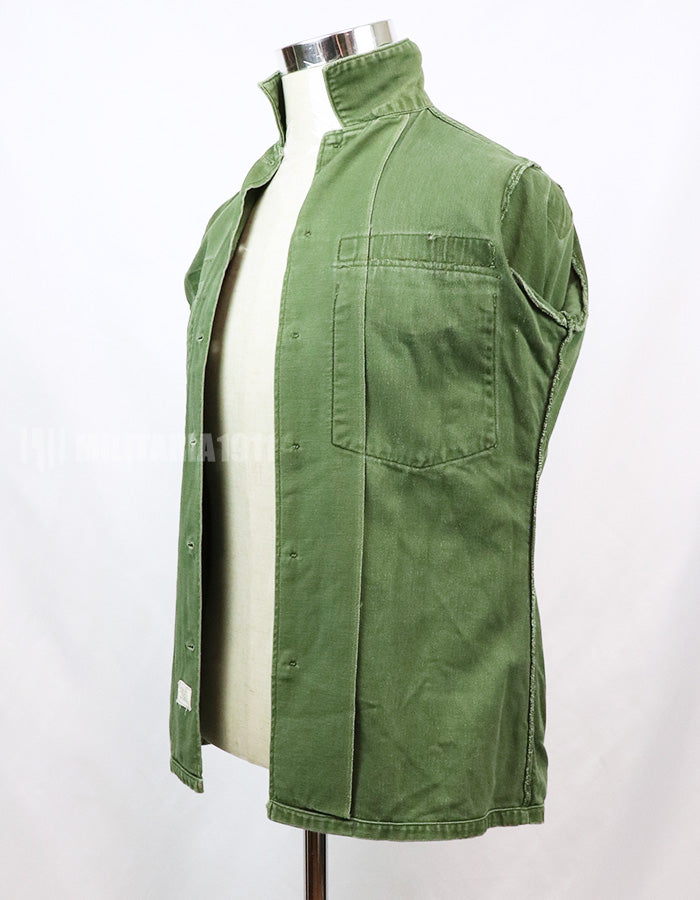 Original Utility Shirt OG-107, made in early 1970's wartime lot with US Army tape & unit patch