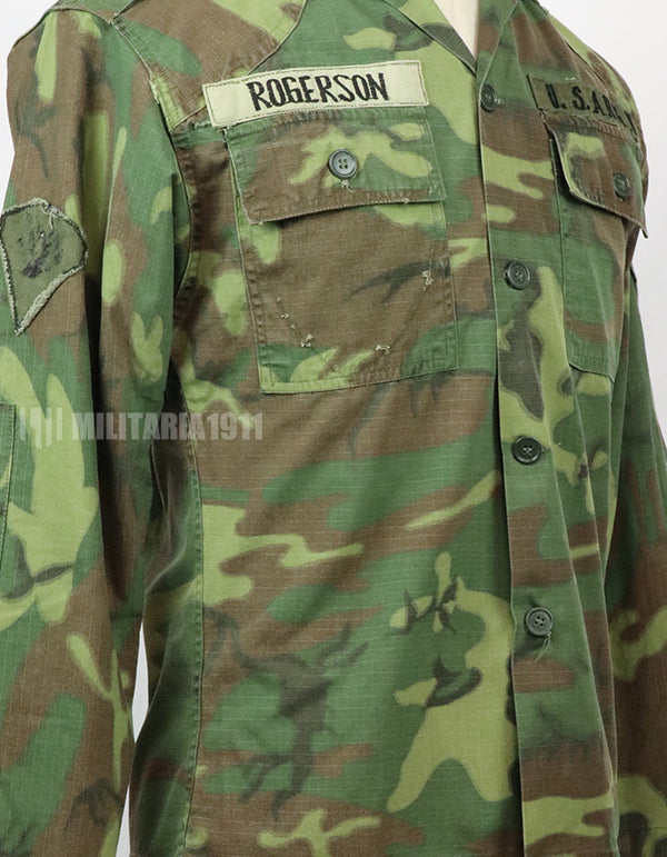 Original M59 ERDL Ripstop fabric utility shirt with patch