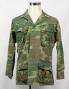 Original U.S. Army ERDL jungle fatigues, 1968 cotract, no size tag, stained.