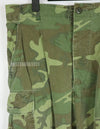 Original non ripstop fabric ERDL jungle fatigues pants, faded, scratched.