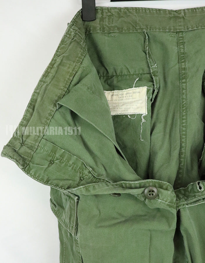 Original 2nd model jungle fatigues, non ripstop, worn, scratched, faded. Yes Used