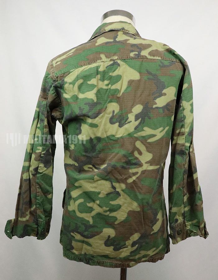 Original US Military USMC Unknown year of manufacture ERDL Jungle Fatigue Jacket, used, used Greenleaf