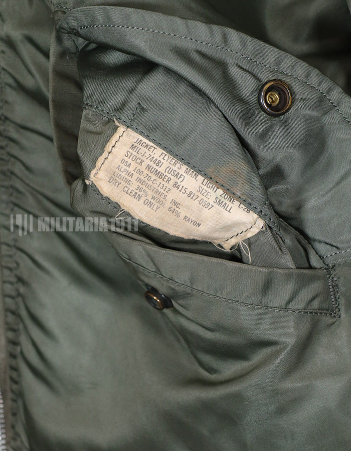 Real 1970 USAF L2-B flight jacket with patches (retrofitted)