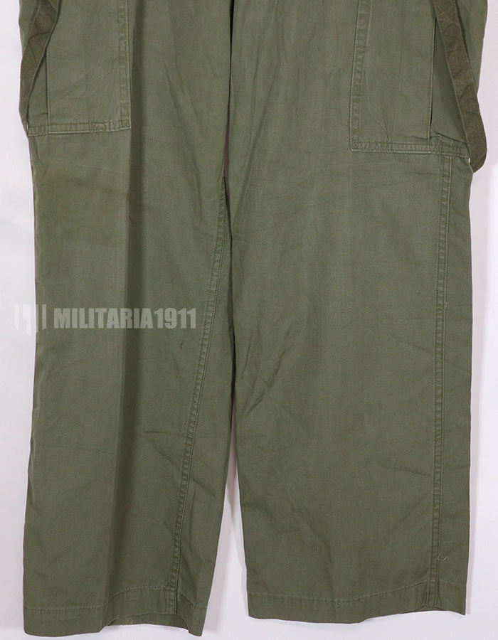 Real 1963 1st Model Jungle Fatigue Pants with leg ties, rare.