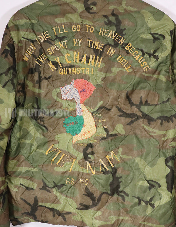 Real Vietnam Local Made Vietnam War Souvenir Souvenir Jacket 68-69