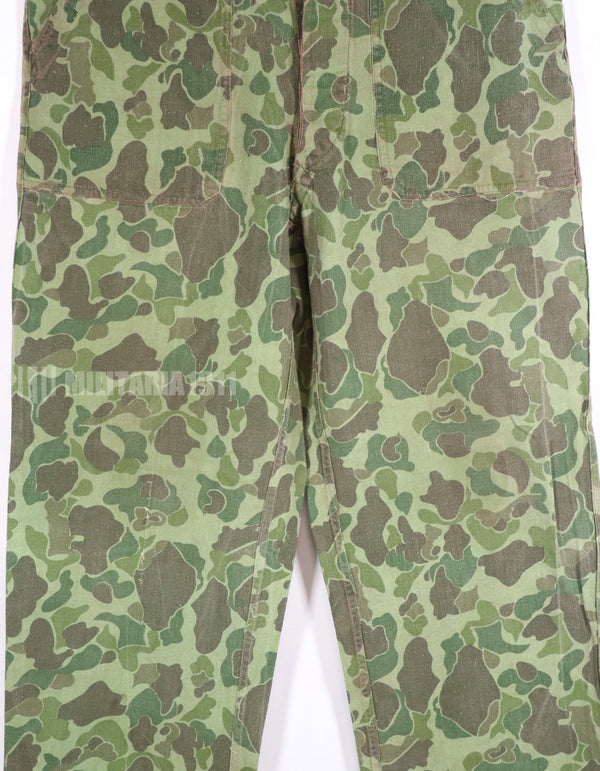 Real Frogskin Camouflage Dag Hunter Camouflage Pants with ERDL Fabric Modified Pockets Reversible