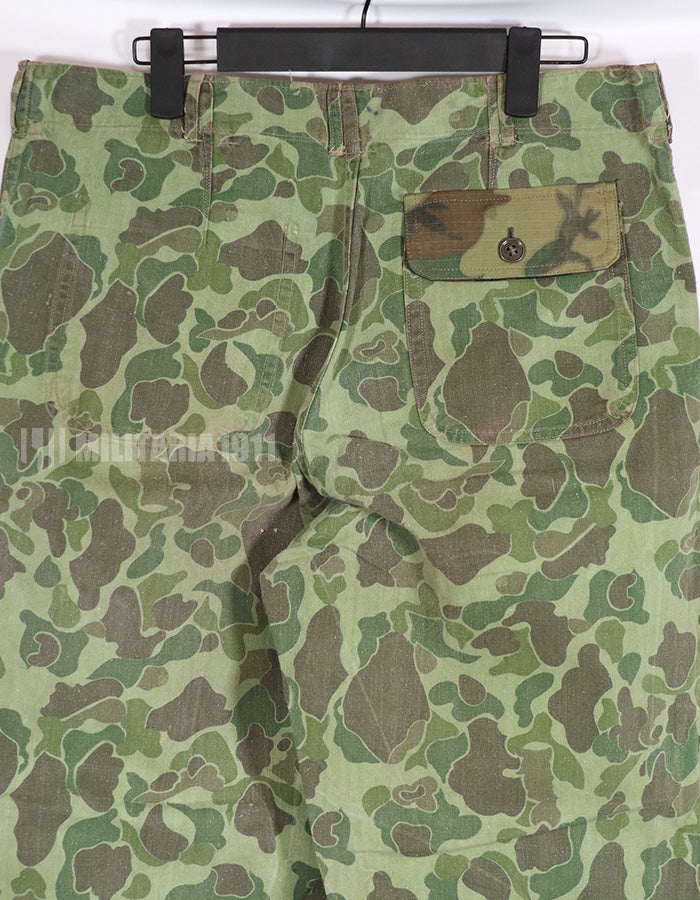 Real Frogskin Camouflage Dag Hunter Camouflage Pants with ERDL Fabric Modified Pockets Reversible