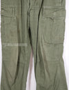 Real poplin fabric Jungle Fatigues pants, stained, used.