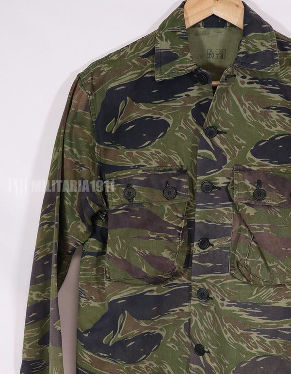 Real TO78 Okinawa Tiger TDD shirt, partially damaged, tiger stripe.